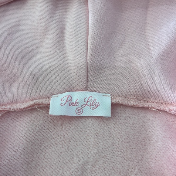 Pink Lily Light Pink Learn As You Go Quarter Zip Pullover Hoodie Sweatshirt New - Picture 5 of 12